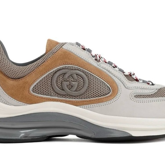 Womens Gucci Run Sneaker- Brown/Tan - size 37.5 - Picture 3 of 7